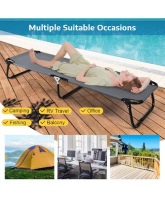 Outdoor Folding Camping Bed Cot for Sleeping, Hiking, Travel, Portable