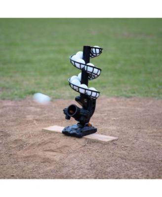 Portable Baseball Pitching Machine with 4 Adjustable Angles and 3 Pitch Speeds Includes 9 Training Balls Battery