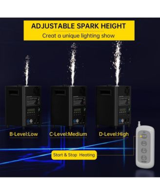 600W Safe Indoor Cold Spark Machine with DMX, Wireless Control & 13ft Adjustable Spray for Stages