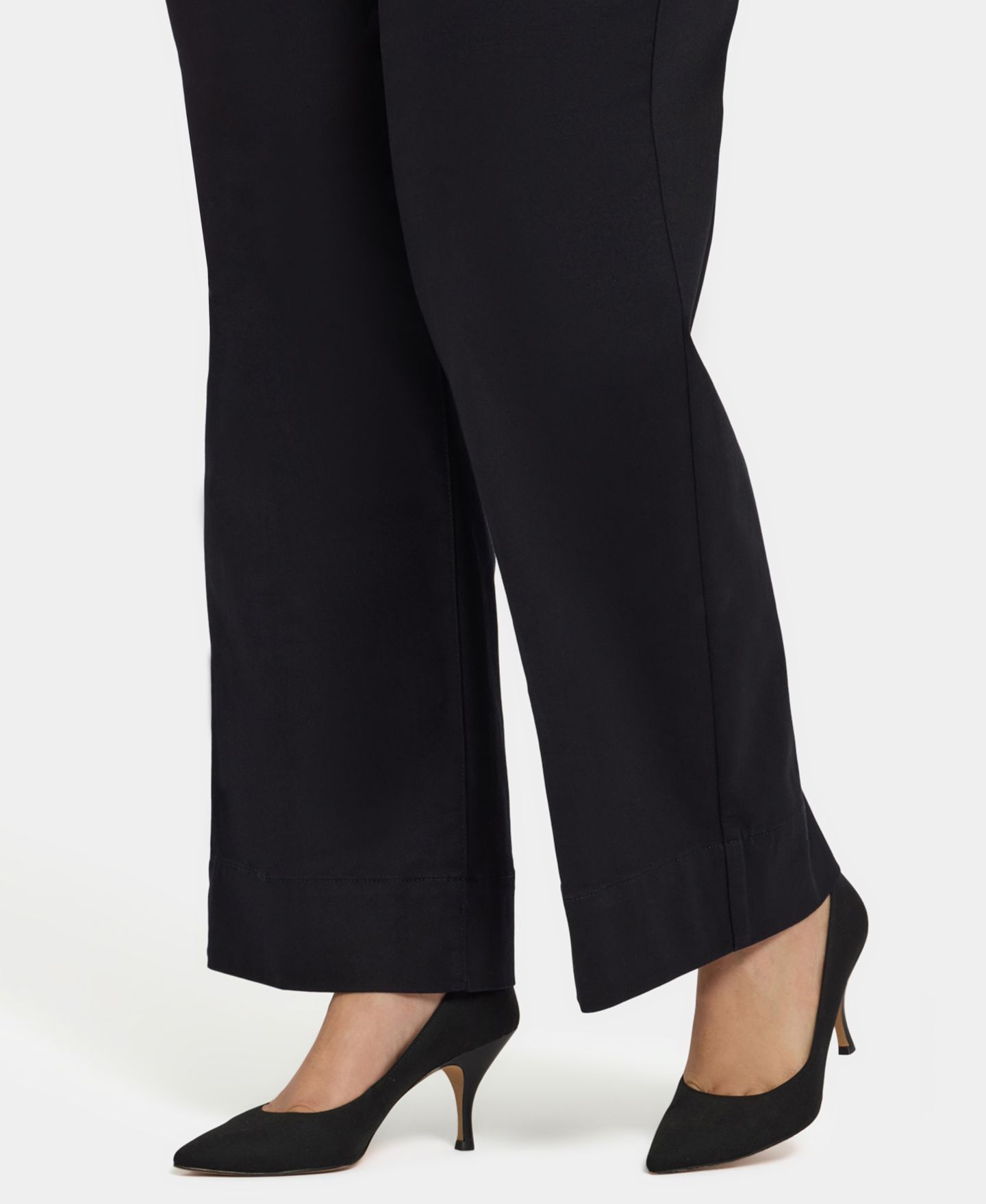 Женские джинсы NYDJ Plus Size Teresa Wide-Leg Ankle Hem, цвет: Чёрный — фото 3