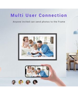 10.1 Inch Smart Digital Calendar and Photo Frame HD Touch Screen Family Organizer with Meal Planner Duty Chart and Weather Black and White