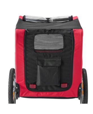 Heavy-Duty Dog Bike Trailer, Up to 100 lbs - Universal Bicycle Carrier for Small & Large Pets,Red
