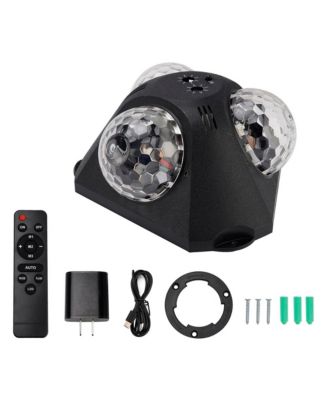 3-Head Magic Ball Party Light with Laser Beams & Strobe Effects for Home Disco