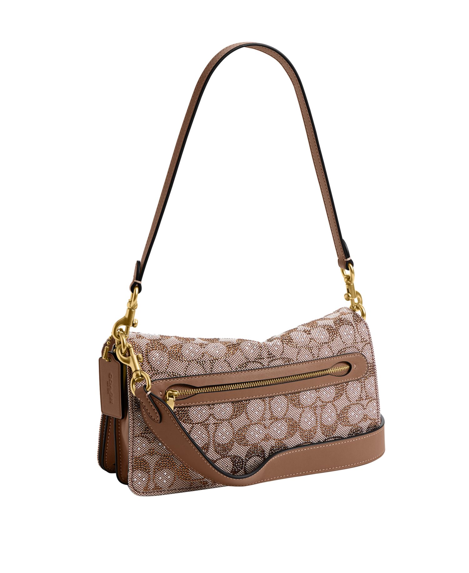 Tabby Medium Crystal Signature Jacquard Shoulder Bag 26