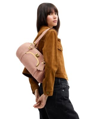 Originals Barrel Medium Suede Kisslock Slim Shoulder Bag