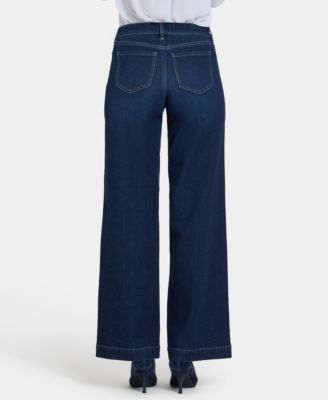 Petite Teresa Wide-Leg Hem Jeans