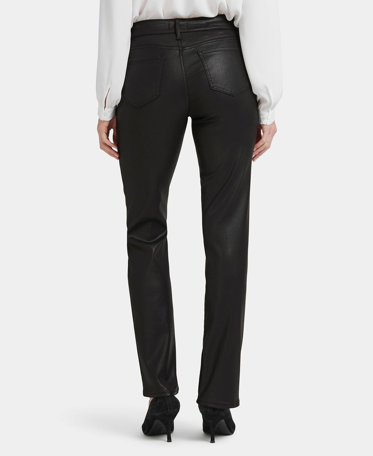 NYDJ Petite Coated Marilyn Straight Jeans view 4 — MAYCSS fashion products