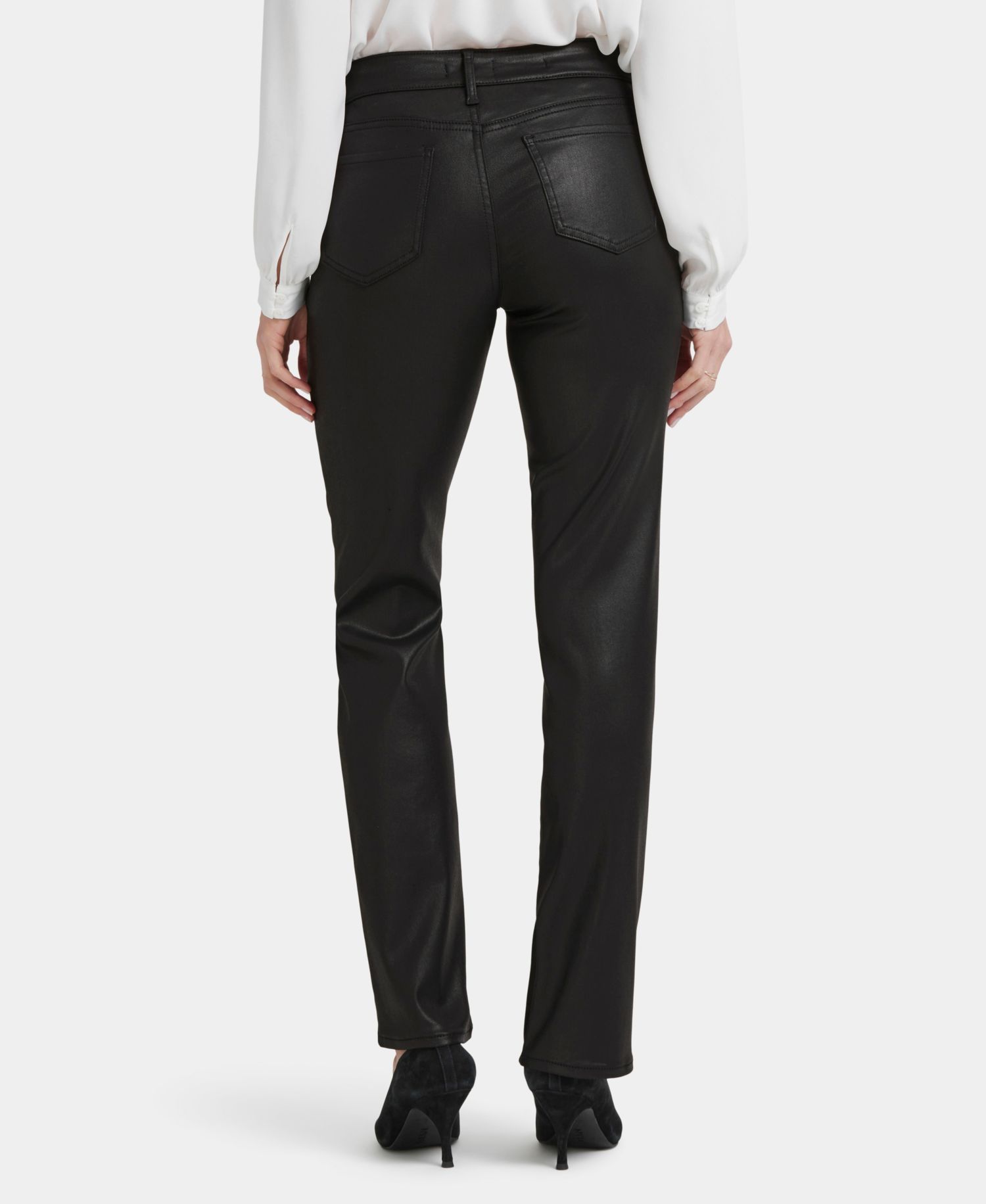 Petite Coated Marilyn Straight Jeans