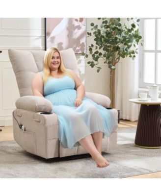 Power Lift Recliner Chair for Elderly - Electric Massage and Heat Recliner with 45° Assist Stand