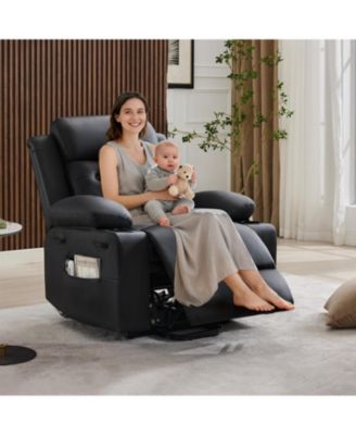 Oversized Power Lift Recliner Chair for Elderly, Electric Lift Chair with Vibration Massage and Lumbar Heating