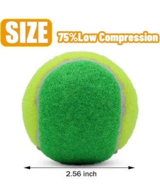 Pack of 20 Low Compression Stage Tennis Balls for Beginners and Youth Training 75 Percent Lower Pressure Practice Balls with Mesh Bag