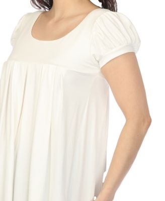 Women's Cap-Sleeve Pleated Top