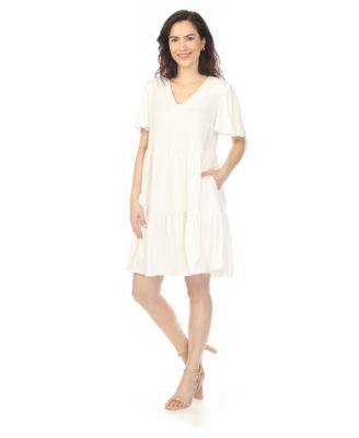Women's V-Neck Short-Sleeve Dress