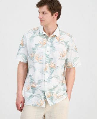 Men's Costa Wave Festa Fronds Printed Camp Shirt