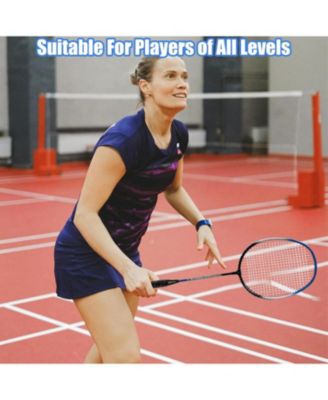 Badminton Rackets Set of 4 for Backyard Games Includes 4 Racquets 4 Nylon Shuttlecocks 4 Grip Tapes and Carrying Bag for Adults