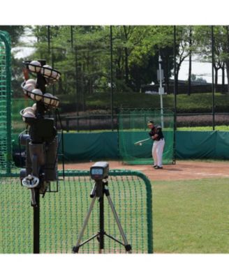 Dual Wheel Baseball Pitching Machine with Adjustable Speed, 40–68 MPH Performance and Tripod Base for Professional Training