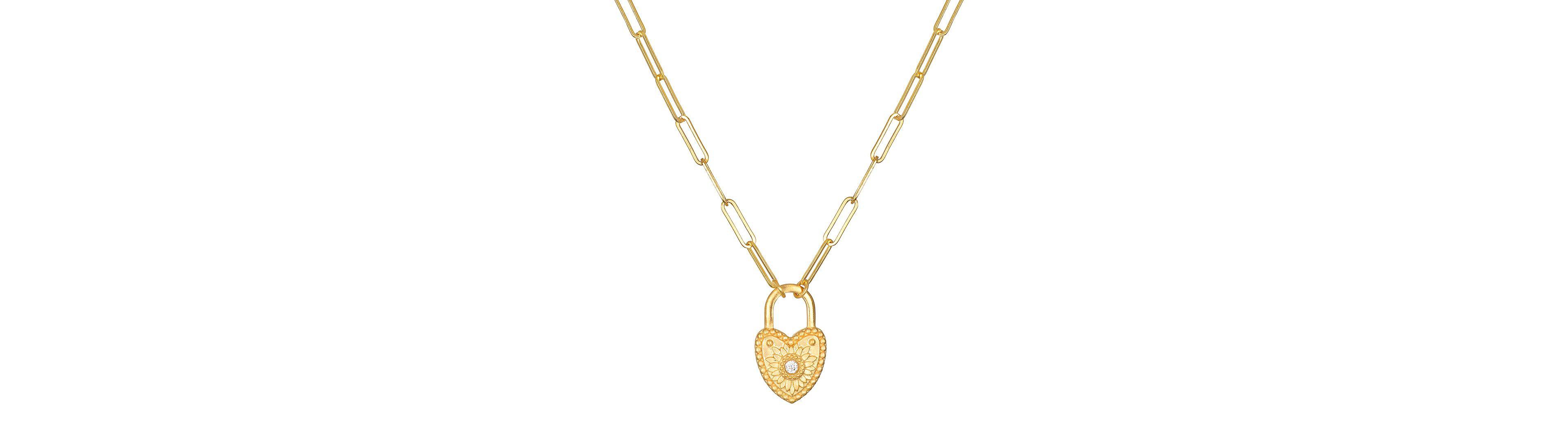Satya Jewelry Love Everlasting Padlock Heart Necklace