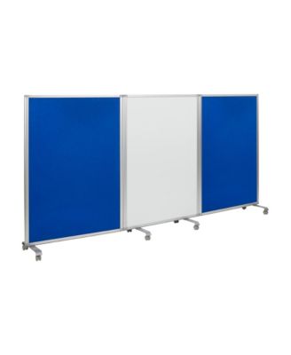 Mobile Dry-Erase and Flannel Room Divider