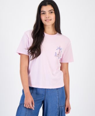 Juniors' Eiffel Tower Graphic Print T-Shirt