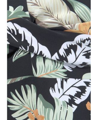 Women's Tropical Print Underwire Tankini Swimsuit Top