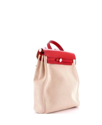 Herbag A Dos Zip Backpack Toile and Leather