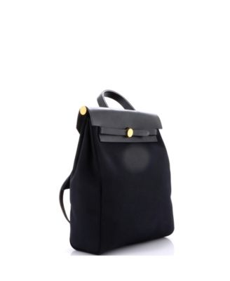 Herbag A Dos Zip Backpack Toile and Leather