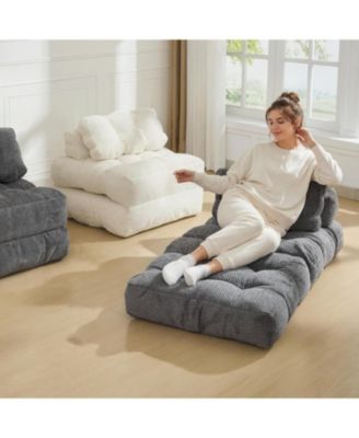 Folding Sofa Bed,Convertible Sleeper Chair with Pillows & Back Support,Portable Fold Out Chair Bed Boneless Couch,Sofa Lounge for Living Room