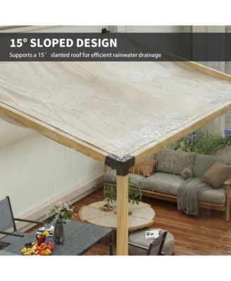 Pergola Brackets, 15° Slanted Roof Pergola Bracket Kit,