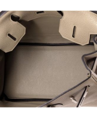 Birkin 30 Handbag Grey Togo with Palladium Hardware