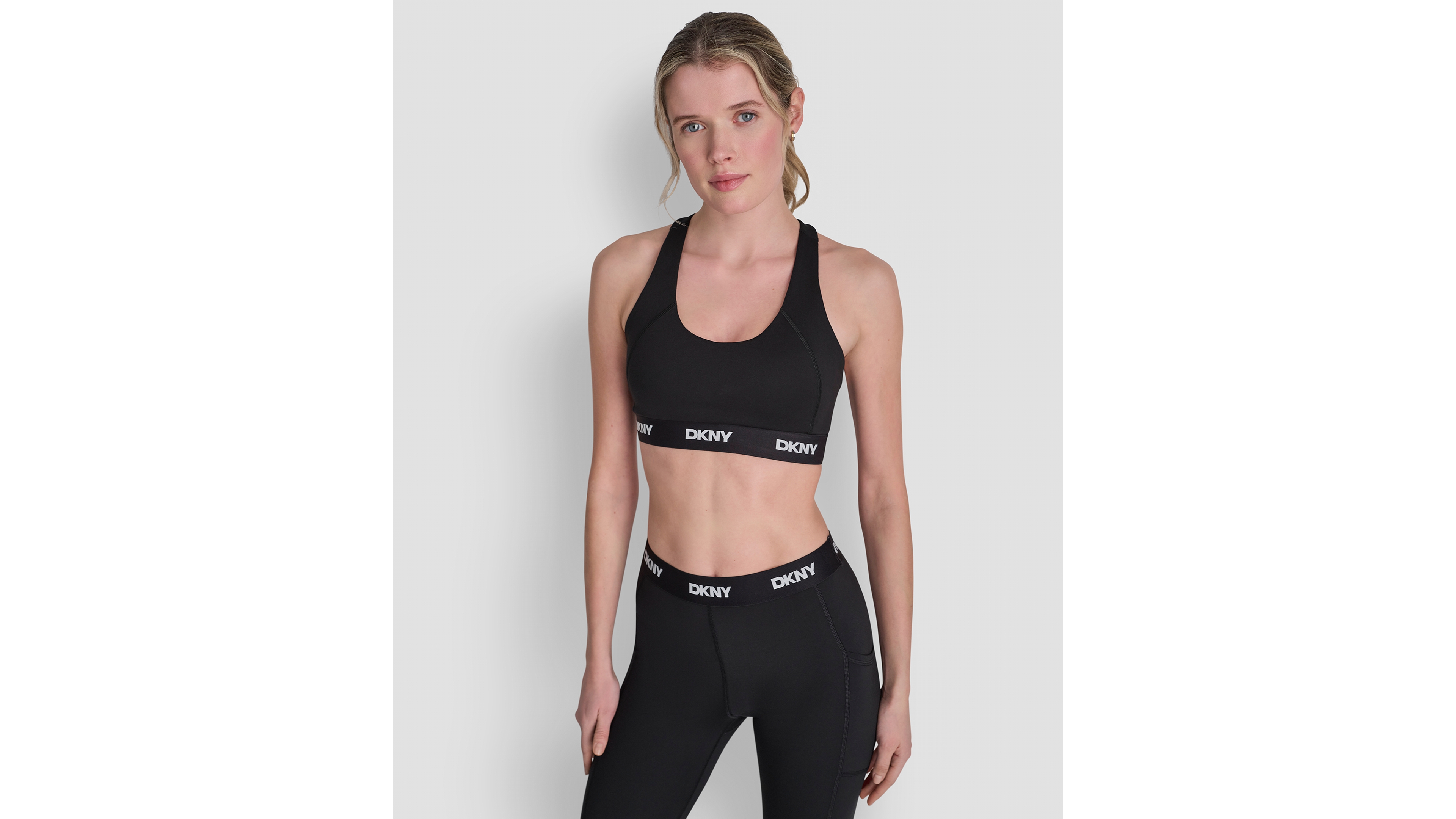 Dkny Sport Women's Balance Compression Logo Sports Bra