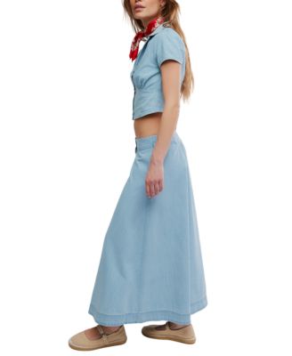 Women's Button-Down Top and A-Line Skirt, 2-Piece Set