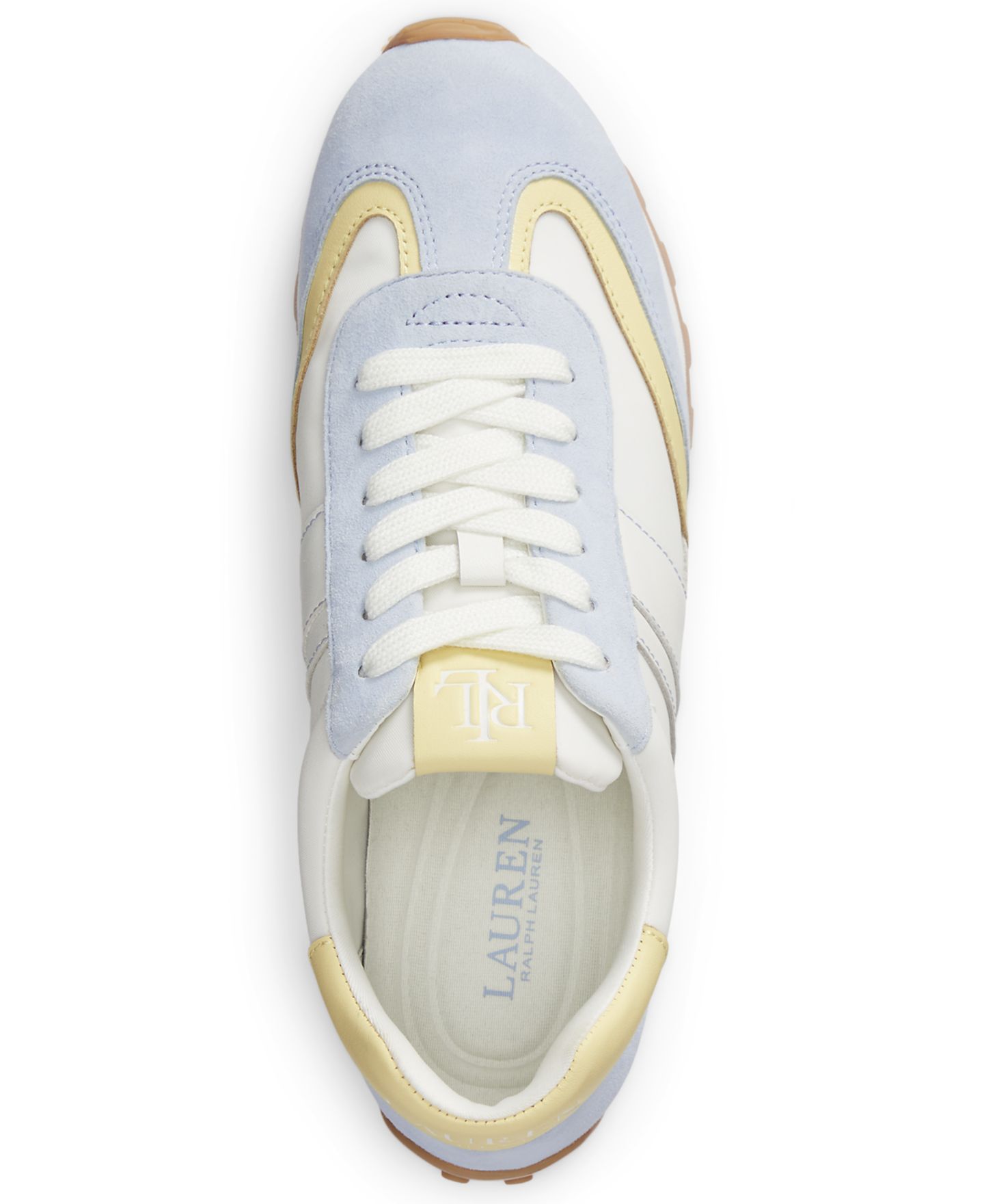 Женские кроссовки Lauren Ralph Lauren Dani Color-Blocked Lace-Up, цвет: Синий / Лимонный сорбет — фото 4