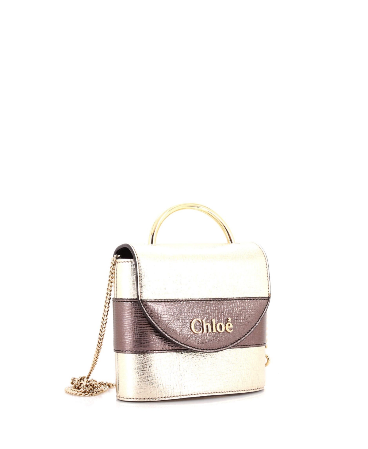 Pre-Owned Chloe Small Aby Lock Bag Leather