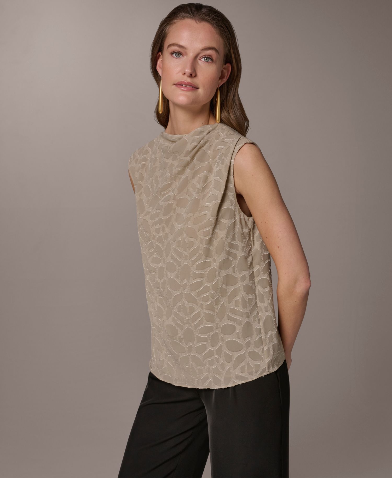 Women's Mock Neck Blouse