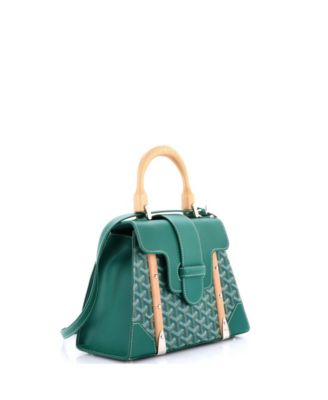 PM Saigon Top Handle Bag Coated Canvas with Leather