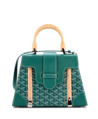 PM Saigon Top Handle Bag Coated Canvas with Leather