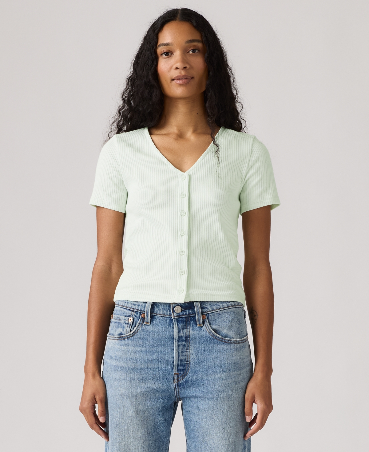 Levi's Women's Muse Short-Sleeve Button-Front Top