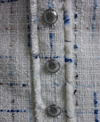 Women's Button-Front Tweed Mini Skirt