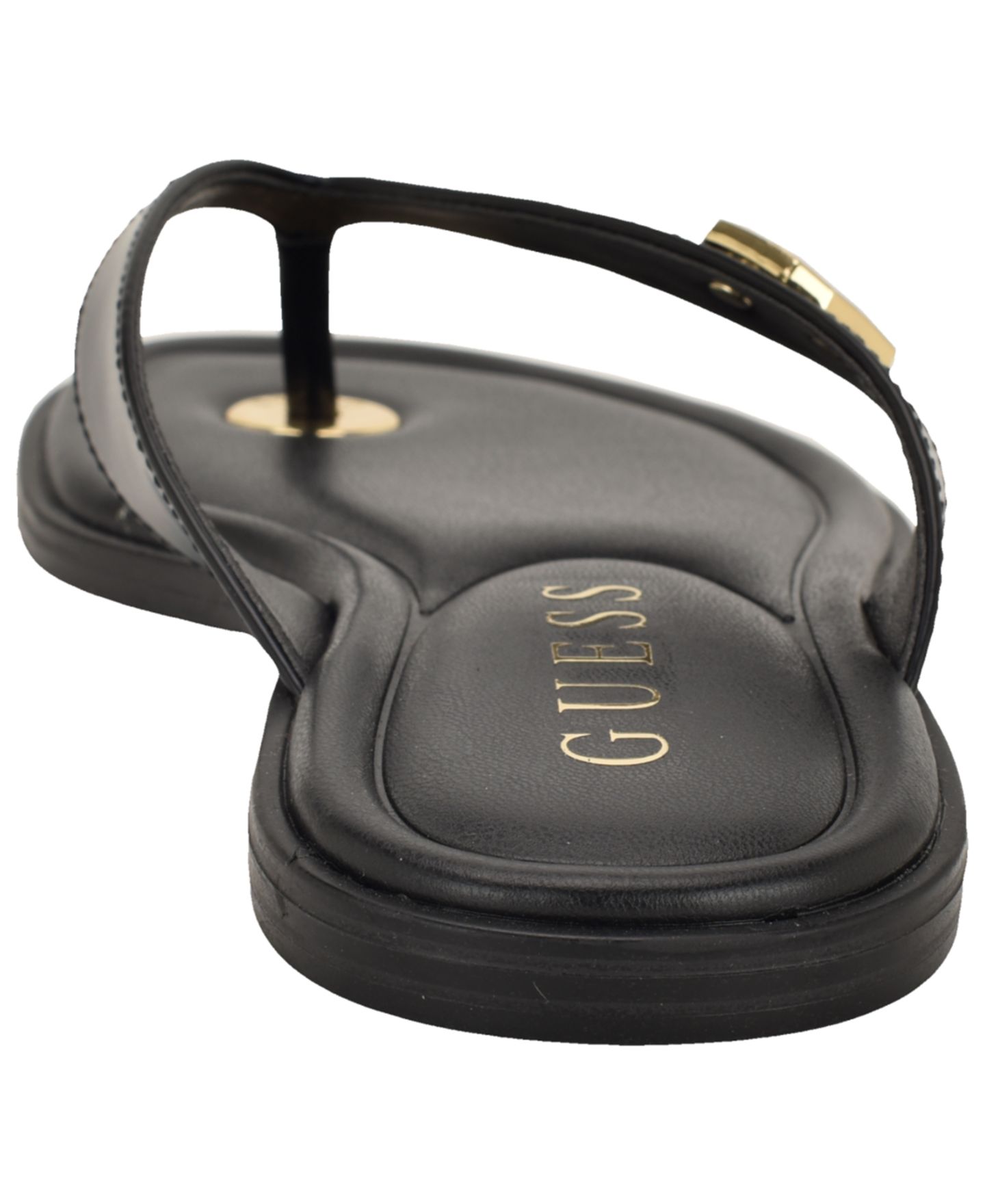 Женские сандалии GUESS Lexing Ornamented Thong Slip-On, цвет: Чёрный — фото 3