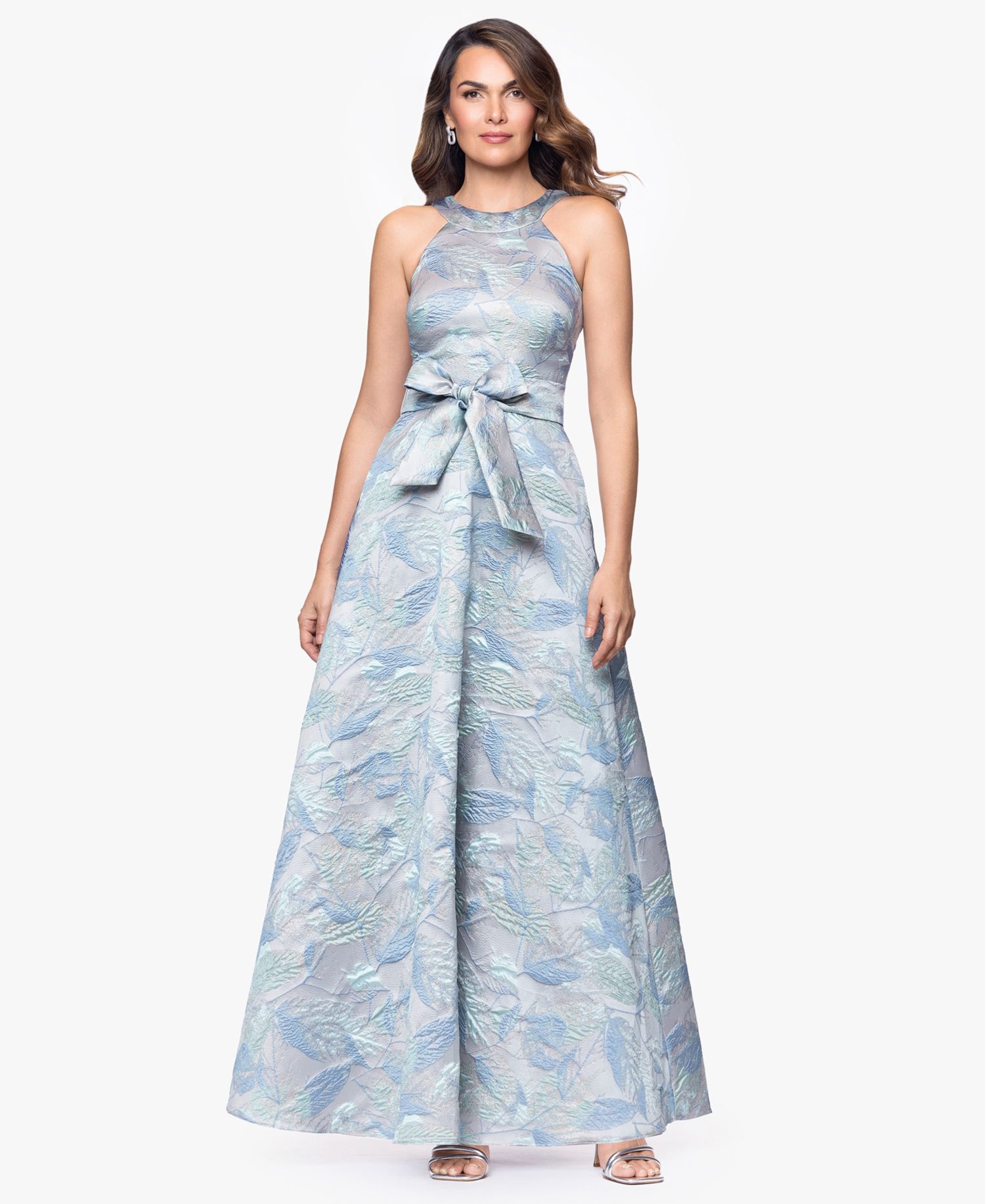 Women's Bow-Detail Brocade Gown