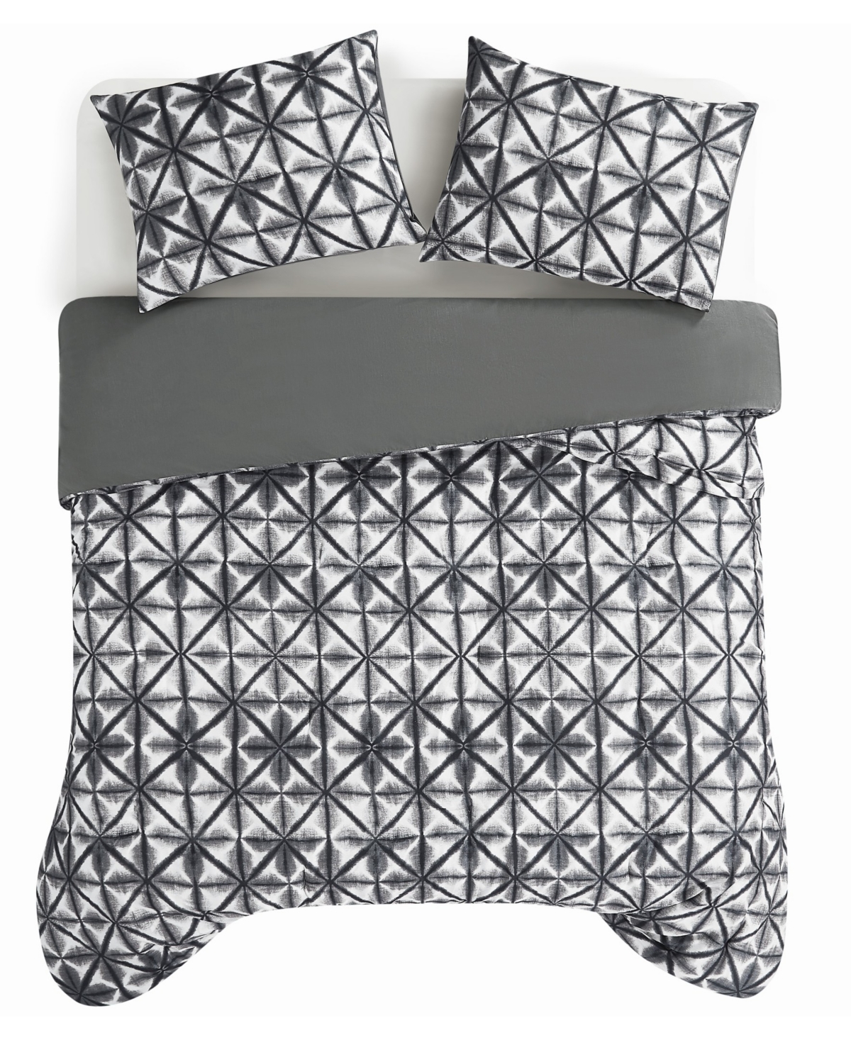 Vince Camuto Classic Shibori 3-Pc. Duvet Cover Set, King