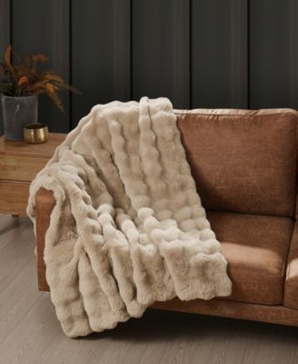 Bubble Rabbit Faux Fur Throw, 50" x 70"