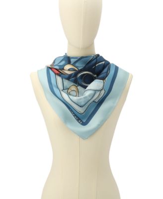 Women's Stacked Tabby Printed Silk Square Scarf