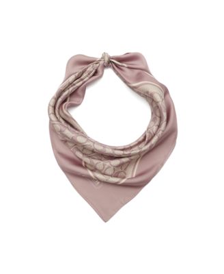 Women's Textured Signature C Printed Silk Square Scarf