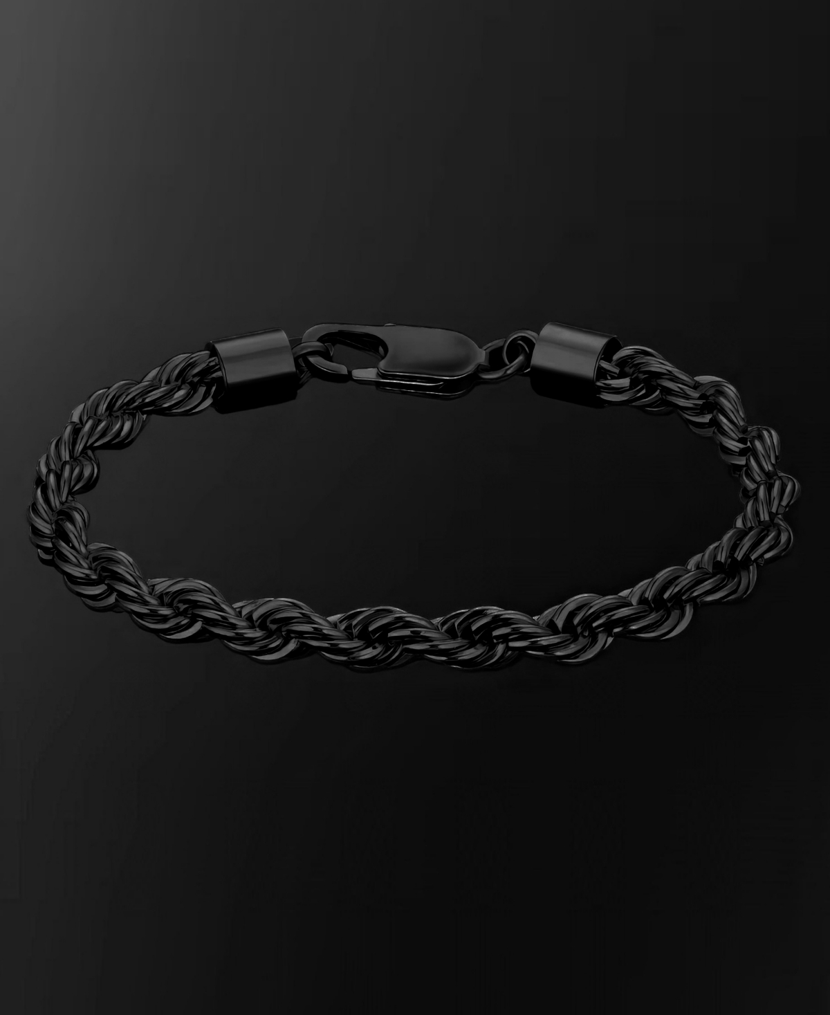 Rhona Sutton Men's Stainless Steel Twisted Rope Chain Bracelet