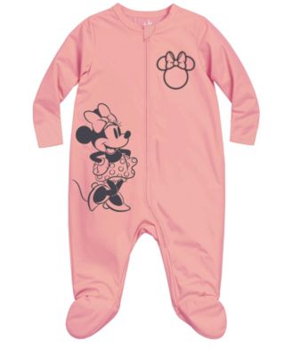 Baby Girls' Minnie Mouse Footed Coverall