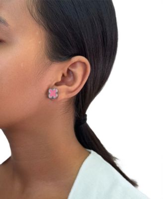 Tarnish Resistant Silver Set of 3 Clover Stud Earrings