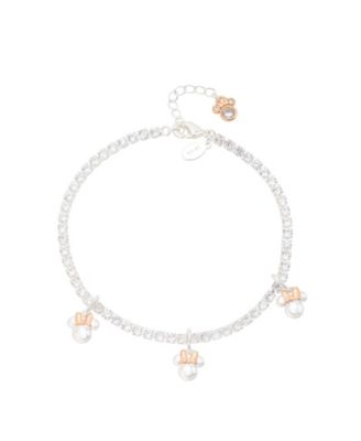 Minnie Mouse Cubic Zirconia Tennis and Minnie Charm Bracelet