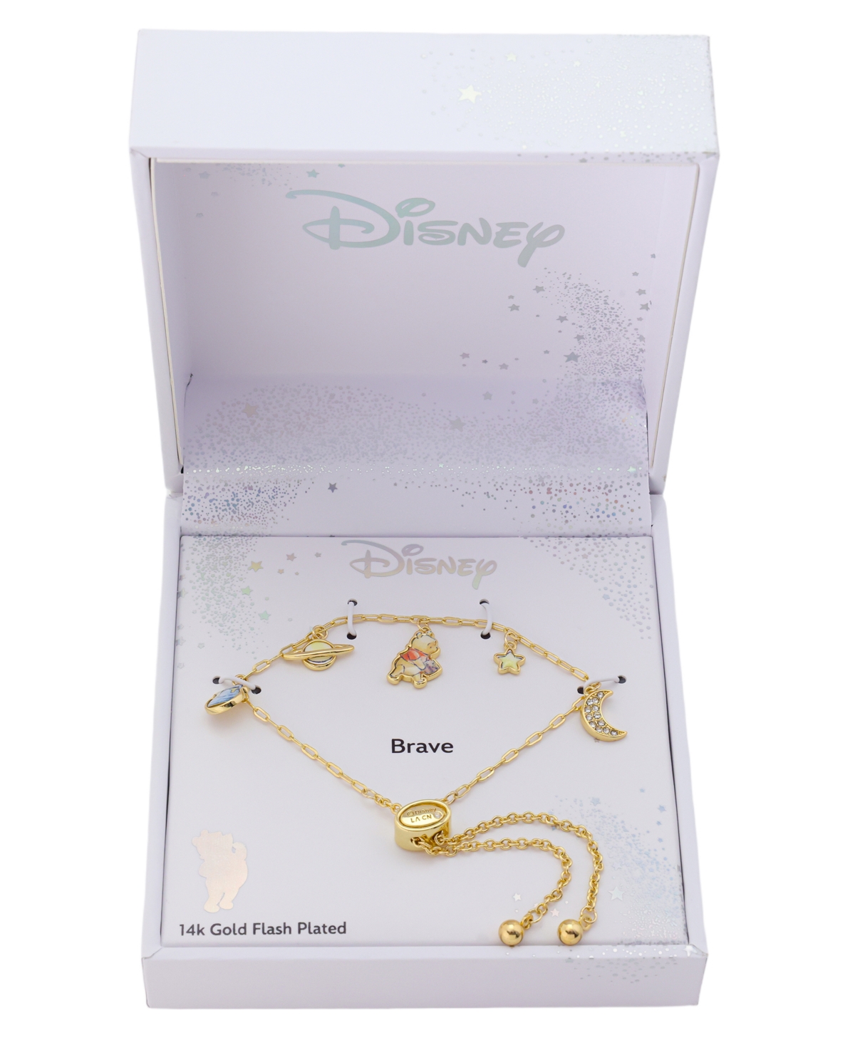 Disney Winnie the Pooh Crystal Charm Bolo Bracelet