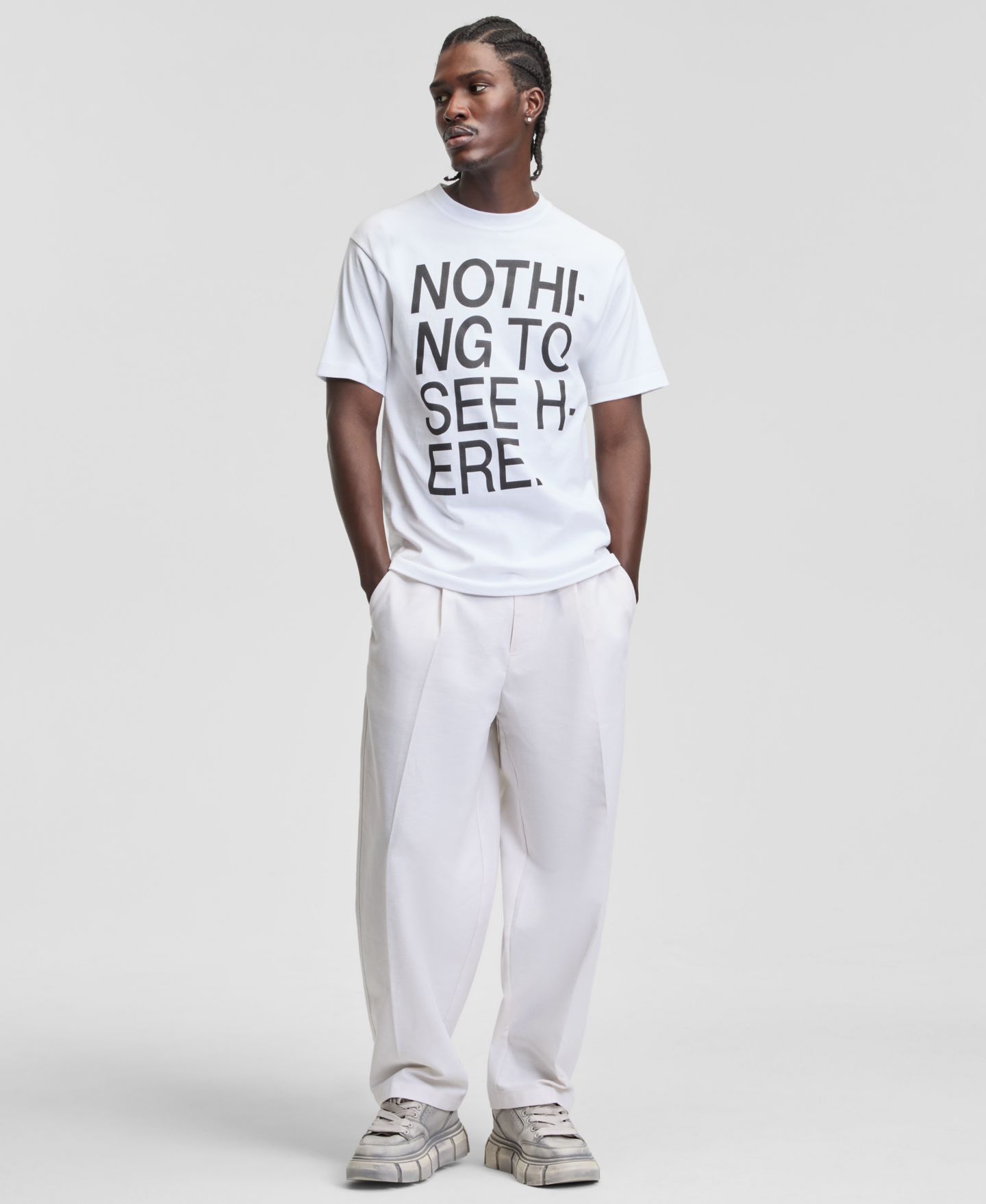 Мужские брюки Mode of One Linen & Cotton Baggy Barrel, цвет: Состаренный кремовый — фото 1